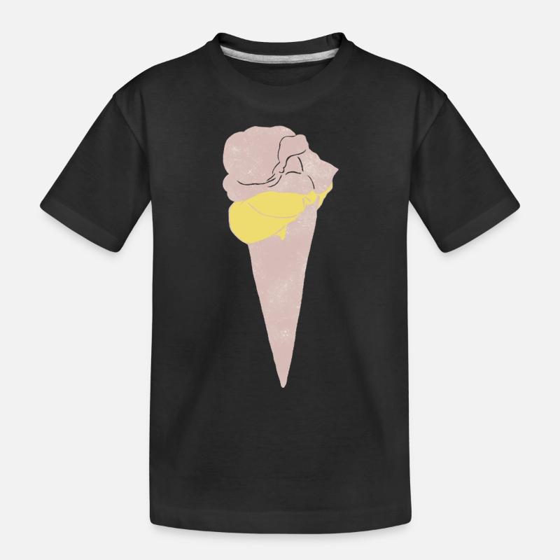 Impression linogravure sur glace - T-shirt bio Premium Enfant - noir
