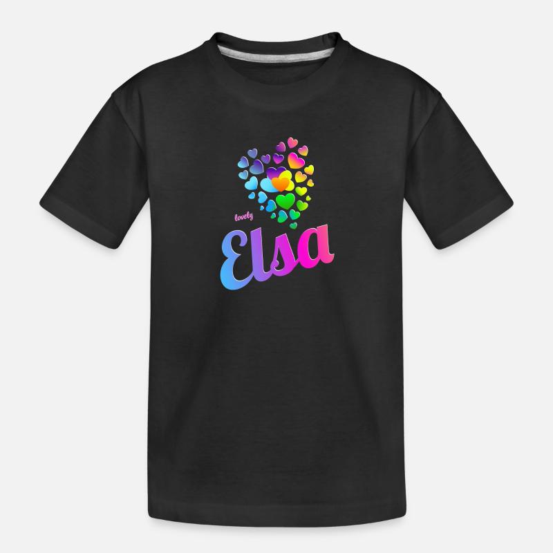 Elsa Geburtstag Elsa - Kinder Premium Bio T-Shirt - Schwarz