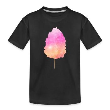 Barbe à papa moelleuse avec un dégradé coloré - T-shirt bio Premium Enfant - noir - Devant