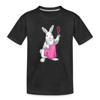 Peigne de coiffeur Bunny - T-shirt bio Premium Enfant - noir - Devant