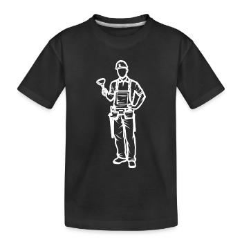 Klempner - Kinder Premium Bio T-Shirt - Schwarz - Vorne