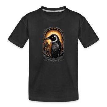 Dark Penguin Soul - Kinder Premium Bio T-Shirt - Schwarz - Vorne