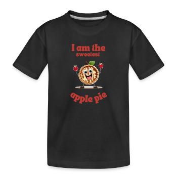 homemade sweet apple pie recipe - Kids' Premium Organic T-Shirt - black - Front