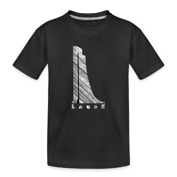 Mémorial moderne de Laboe – Conception maritime de la mer Baltique - T-shirt bio Premium Enfant - noir - Devant
