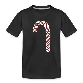 Candy Cane - Kids' Premium Organic T-Shirt - black - Front