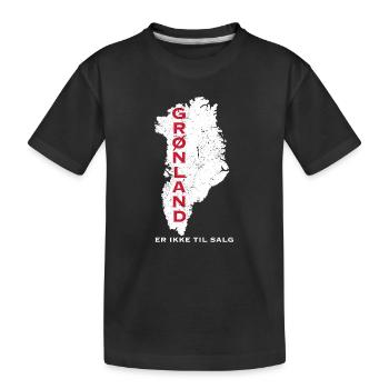 Grönlandkarte: Nicht zum Verkauf - Kinder Premium Bio T-Shirt - Schwarz - Vorne