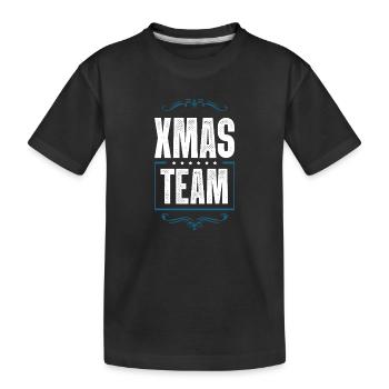 Xmas Team - Kinder Premium Bio T-Shirt - Schwarz - Vorne