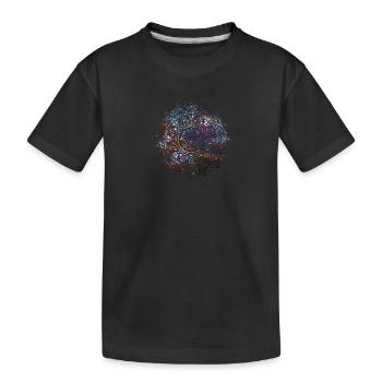 Wunderschönes Mandala Yoga Schimmer Motiv - Kinder Premium Bio T-Shirt - Schwarz - Vorne