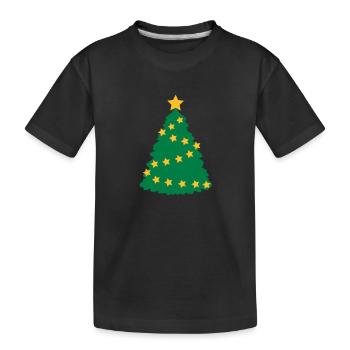 Christmas tree - Kids' Premium Organic T-Shirt - black - Front