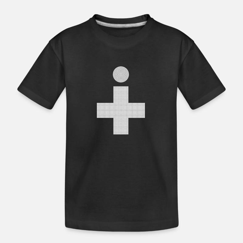 Croix avec des points beau style graphique - T-shirt bio Premium Enfant - noir