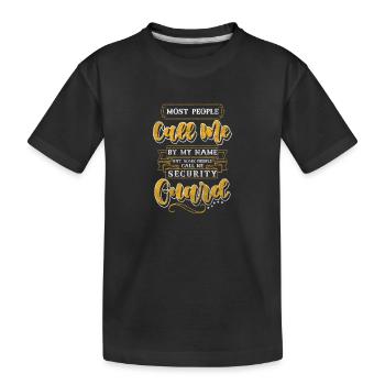 Sicherheit Sarkasmus Wache - Kinder Premium Bio T-Shirt - Schwarz - Vorne