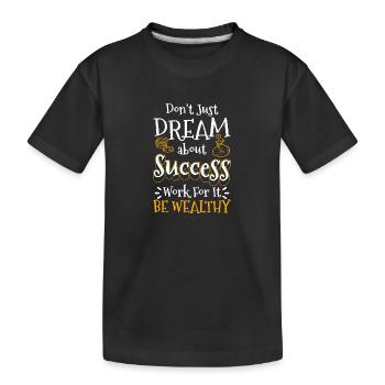 Money Prosperity Euro Gold - Kids' Premium Organic T-Shirt - black - Front
