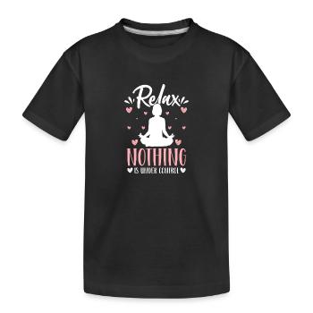 Yoga Geist Buddha Spirit - Kinder Premium Bio T-Shirt - Schwarz - Vorne