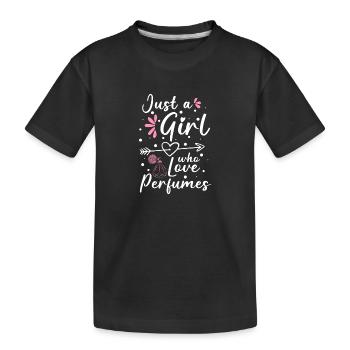 parfum odeur parfumerie luxe - T-shirt bio Premium Enfant - noir - Devant