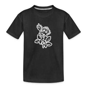 Fleur de rose - T-shirt bio Premium Enfant - noir - Devant