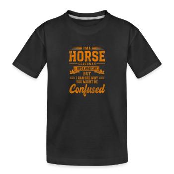 Carter Riding Travel Pony - T-shirt bio Premium Enfant - noir - Devant