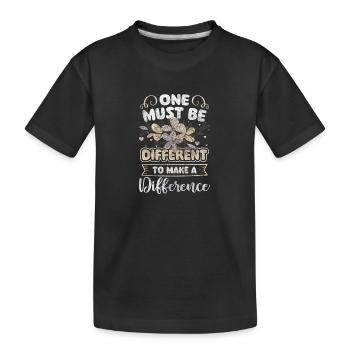 Einzelstück Stolz - Kinder Premium Bio T-Shirt - Schwarz - Vorne