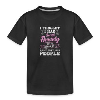 Introverti Solitaire réservé - T-shirt bio Premium Enfant - noir - Devant