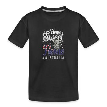 Down Under Reisen Flagge Exotisch - Kinder Premium Bio T-Shirt - Schwarz - Vorne