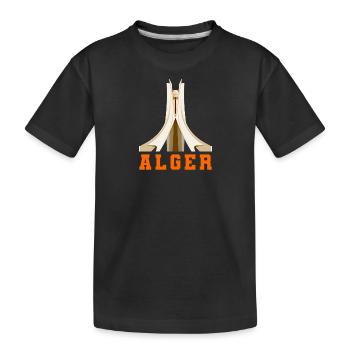 Algier - Kinder Premium Bio T-Shirt - Schwarz - Vorne