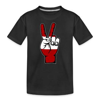 Drapeau de l’Autriche Symbole de la Victoire de la Paix - T-shirt bio Premium Enfant - noir - Devant