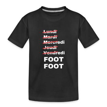 week-end foot - T-shirt bio Premium Enfant - noir - Devant