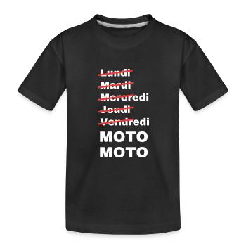 week-end moto - T-shirt bio Premium Enfant - noir - Devant