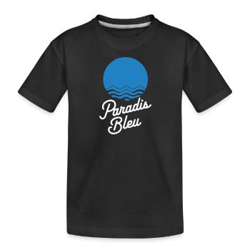 Paradis bleu - T-shirt bio Premium Enfant - noir - Devant