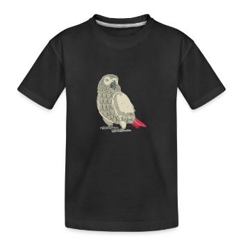 Perroquet gris - T-shirt bio Premium Enfant - noir - Devant