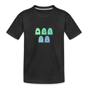 Halloween Ghost - Kids' Premium Organic T-Shirt - black - Front