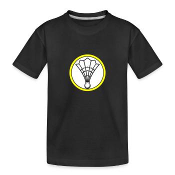 Badminton Symbol Mannschaft - Kinder Premium Bio T-Shirt - Schwarz - Vorne
