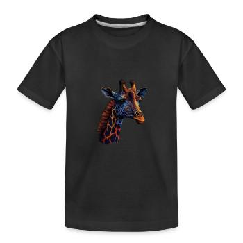SCHÖNE GIRAFFE - SAVANNE - Kinder Premium Bio T-Shirt - Schwarz - Vorne