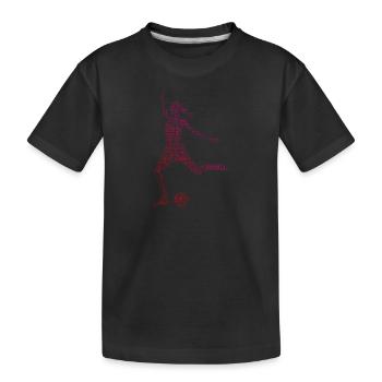 Football féminin masculin Football Matchs de football - T-shirt bio Premium Enfant - noir - Devant