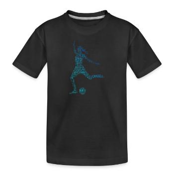 Football Football Football Football masculin - T-shirt bio Premium Enfant - noir - Devant