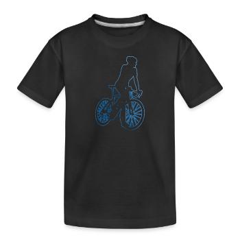 Road Bike Road Cyclist Road Bike - Kids' Premium Organic T-Shirt - black - Front