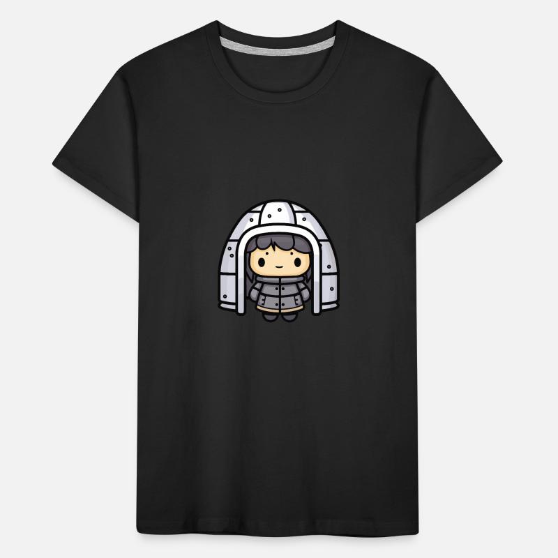 Igloo Eskimo Winter Comic Kids' Premium Organic T-Shirt