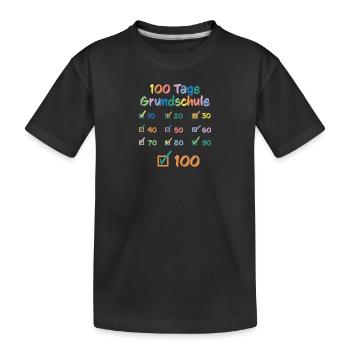 Happy 100 Day School Celebration Party - Kids' Premium Organic T-Shirt - black - Front
