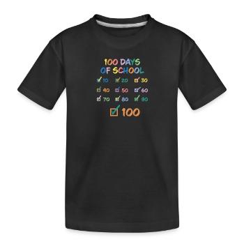 Happy 100 Day School Celebration Party - Kids' Premium Organic T-Shirt - black - Front