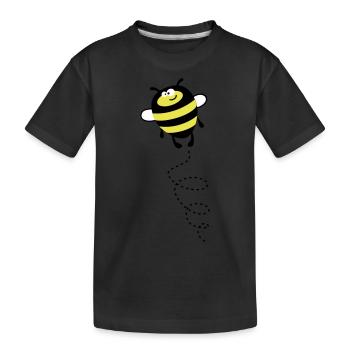 Biene – Hummel – Bienchen - Kinder Premium Bio T-Shirt - Schwarz - Vorne
