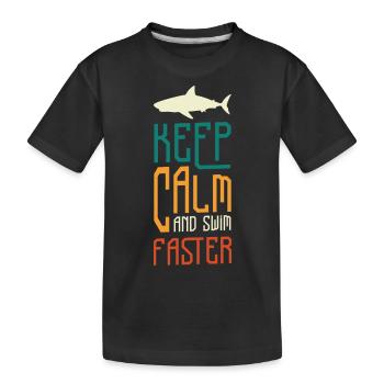 Pêcheur de plongée requin - T-shirt bio Premium Enfant - noir - Devant