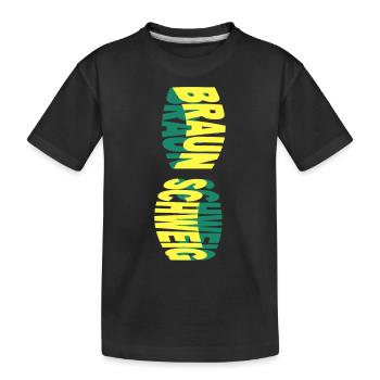 Braunschweig Germany City Font Colorful - Kids' Premium Organic T-Shirt - black - Front