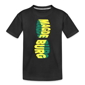 Magdebourg Allemagne Ville Skyline Police Colorée - T-shirt bio Premium Enfant - noir - Devant