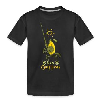 Lustige Quitte als Ritter (b) - Kinder Premium Bio T-Shirt - Schwarz - Vorne