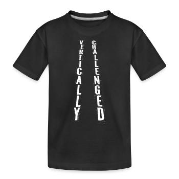 verticalement défié drôle petit gens blague hommes - T-shirt bio Premium Enfant - noir - Devant