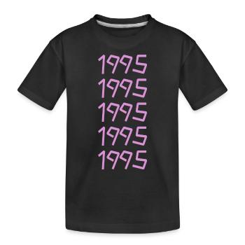 Jahrgang 1995 - Kinder Premium Bio T-Shirt - Schwarz - Vorne