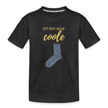 coole Socke - Kinder Premium Bio T-Shirt - Schwarz - Vorne