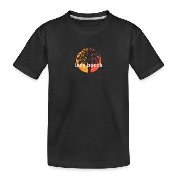 Long Beach Californie Souvenir de vacances artistiques - T-shirt bio Premium Enfant - noir - Devant