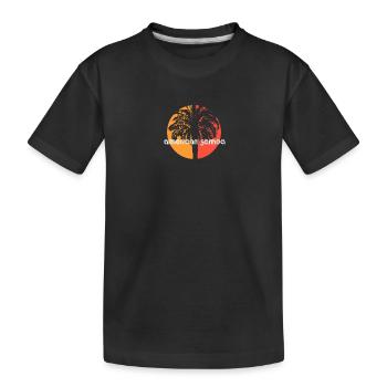 American Samoa Artistic Vacation Souvenir Palm - Kids' Premium Organic T-Shirt - black - Front