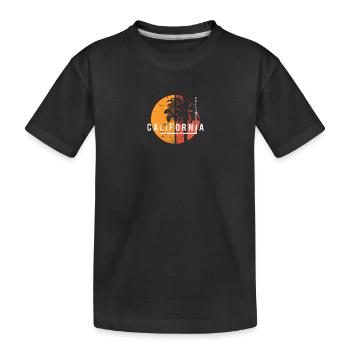 Hollywood Kalifornien Coole Palme Einheimisch - Kinder Premium Bio T-Shirt - Schwarz - Vorne