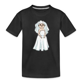 Suricate Voile de mariée Mariage - T-shirt bio Premium Enfant - noir - Devant